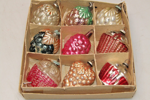 Lot vtg glass feather tree - glass,
