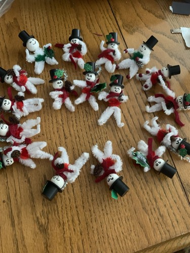 Primitive feather tree snowmen - primitive,