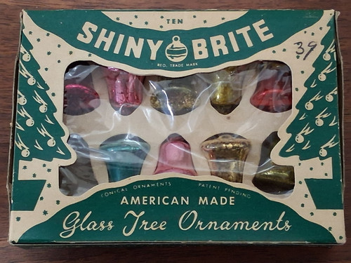 Vintage shiny brite feather - shiny,