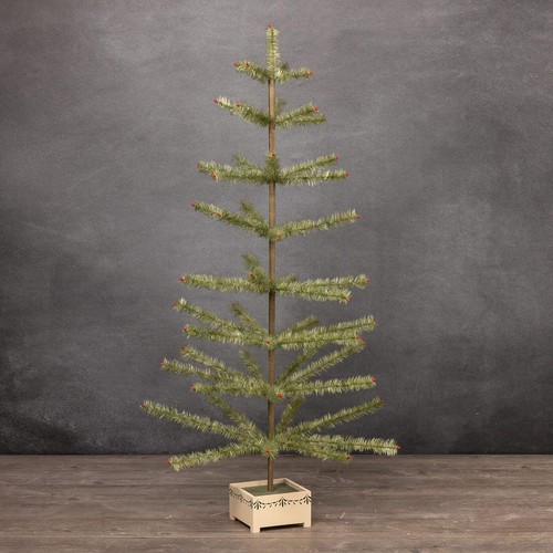 Green feather tree with - green,